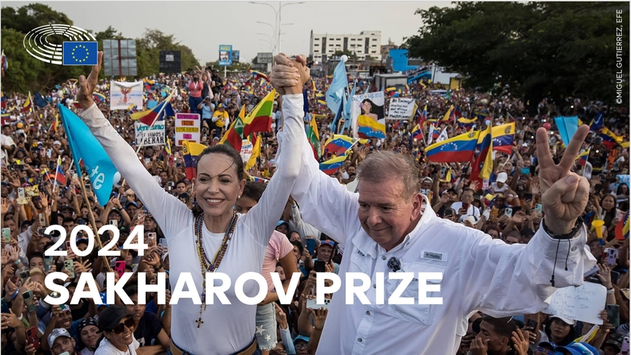 European Parliament honours María Corina Machado and Edmundo González Urrutia