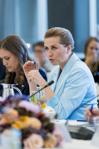 Fotografie 7: EP Conference of Presidents meets with the incoming Danish Presidency of the Council - Meeting with Meeting with Mette FREDERIKSEN, Danish Prime Minister and Danish Government